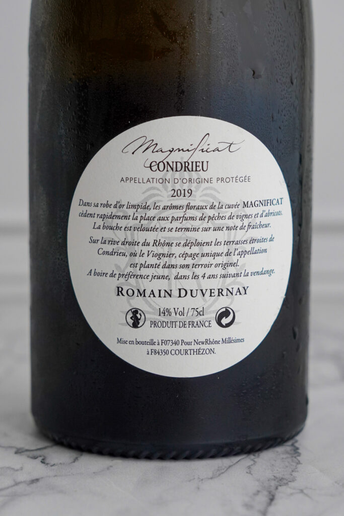 condrieu magnificat romain duvernay etiquette romain duvernay