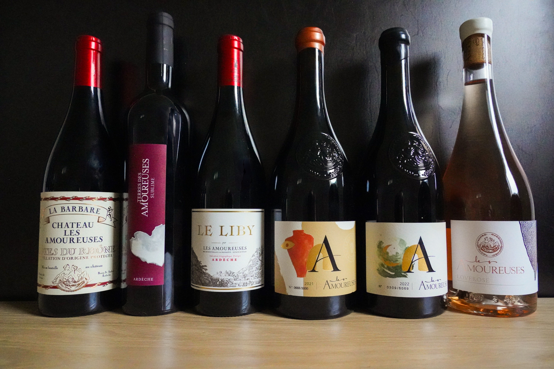 domaine les amoureuses bouteilles vins