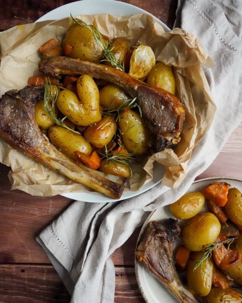 agneau pommes terre patates douces les mille vignes
