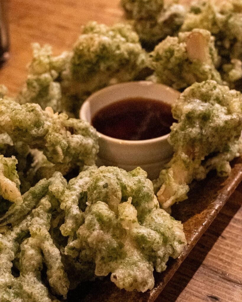 tempura champignons poisson algue restaurant far nomo