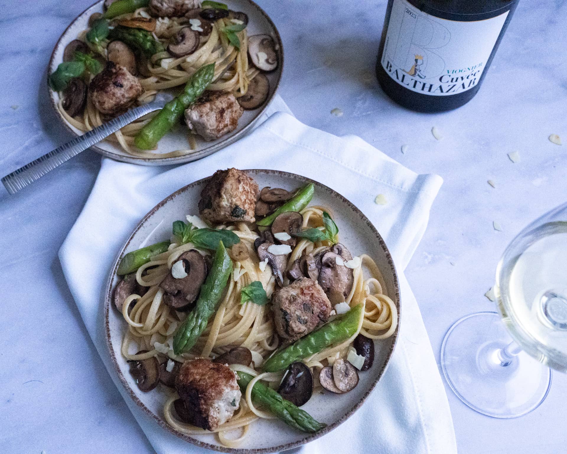Accord Pierrick Harang linguine asperges Balthazar Viognier