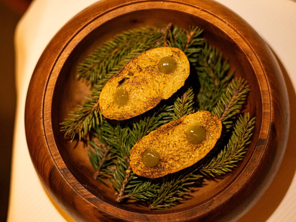 mise en bouche toasts grilles sapin emmanuel renaut